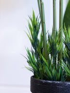 Tropical Artificial Banana Plant in Black Pot for Office